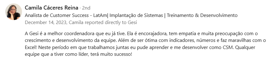 Depoimento de Camila